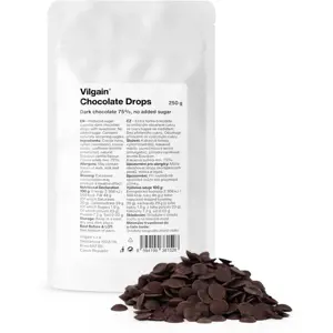 Vilgain Čokoládové pecky bez přidaného cukru hořká čokoláda 250 g