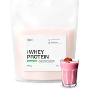 Vilgain Grass-Fed Whey Protein jahodový milkshake 2000 g