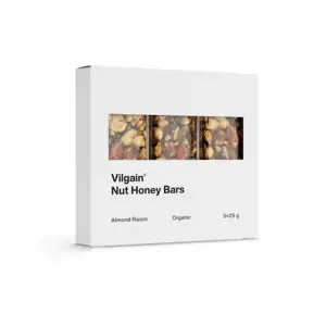 Produkt Vilgain Nut Honey Bar BIO mandle a rozinky 75 g (3 x 25 g)