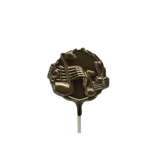 Čokolandia Čokoládové lízátko - Noty (zlatá)