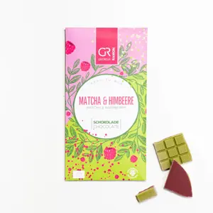 Produkt Georgia Ramon - Bílá čokoláda Matcha a maliny BIO