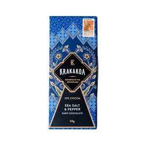 Produkt Krakakoa – Tmavá 59 % s mořskou solí a pepřem