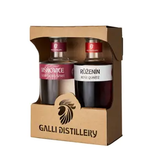 GALLI DISTILLERY Galli Dárkové balení Višňovice 0,2l + Růženín 0,2l