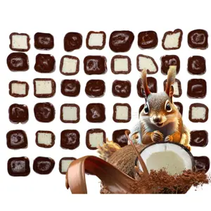 Veselá Veverka Kokosové kostky v mléčné čokoládě 1 kg